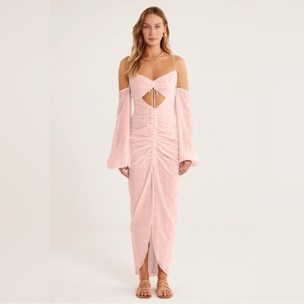 Rumer The Label Chloe Pink Maxi Dress